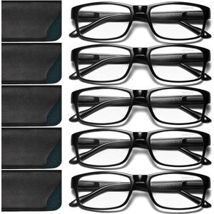 Gaoye Reading Glasses Men/Women, Eyeglasses, Blue Light Readers for Men/Women, Computer Eye Glasses, Cheaters (C2-5 Pack Light Black) Gaoye Reading Glasses Men/Women, Eyeglasses, Blue Light Readers for Men/Women, Computer Eye Glasses, Cheaters (C2-5 Pack Light Black)