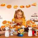 24 Pcs Cutie Pie Birthday Centerpiece Sticks Pie Baby Shower Table Decorations Orange Pie Pizza Table Toppers for Boys and Girls Baking Cookie First Birthday Party Supplies