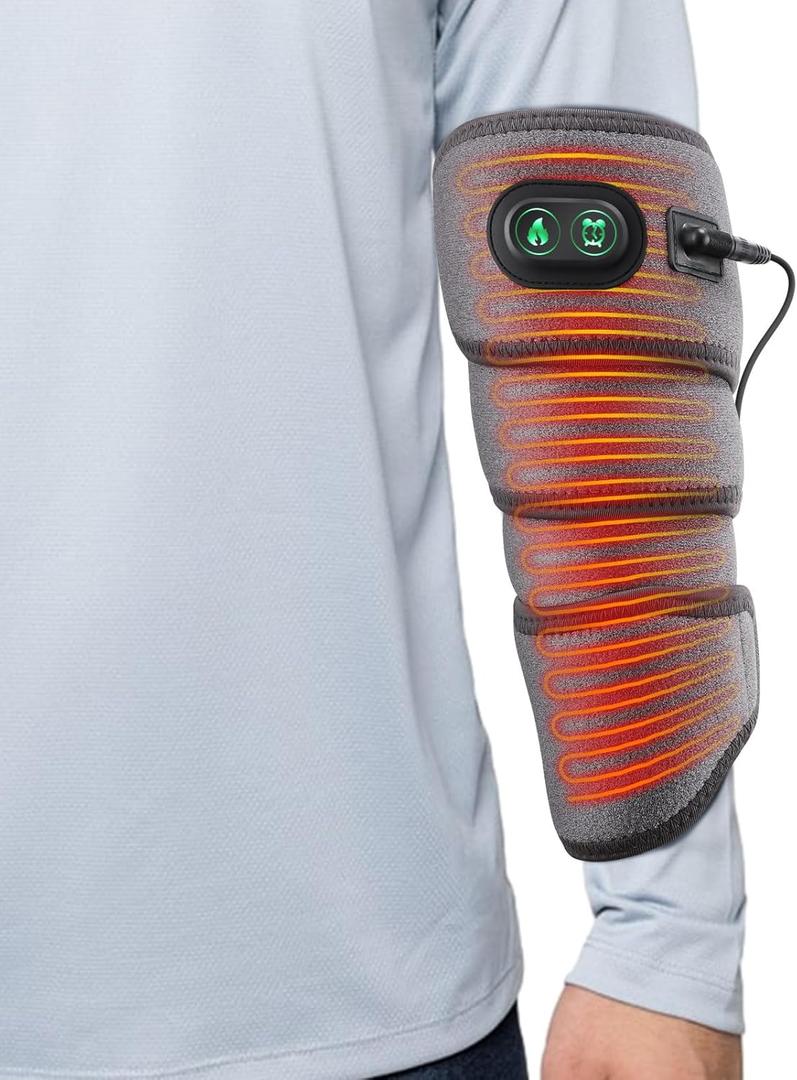 Elbow Heated Pad Wrap for Multiple Body Areas, FSA Eligible, Flexible Electric Heating Pads for Elbow Arm Wrist Ankle Leg Knee, Heated Brace Pad with 4 Heating Levels, 3 Timing Settings Blue