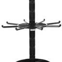 Jewelry Stand 2 Tier Necklace Holder Black Bracelet Hanging Organizer Rotating Jewelry Earring Display Keychain Display Stand Plastic Jewelry Rack for Malls Counter Dressing Table