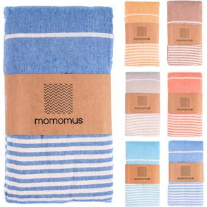 Extra Large Turkish Beach Towel Style  Made of 100% Cotton for Sand-Free Comfort | Oversized Beach Towel  Sandproof Beach Blanket  Big Beach Mat - Outdoor Picnic (Blue, 83x94 in)