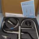 FEELSO Kitchen Faucets with Filtered, Stainless Steel Filter Kitchen Faucet with Pull Down Sprayer Reduces Lead, Chlorine, Bad Taste & Odor,High Arc Kitchen Sink Faucet 1 or 3 Hole for Farmhouse