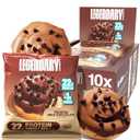 Legendary Foods Cinnamon Roll 22g Protein Bars  Gluten-Free, Low Carb Meal Option  Sweet Zero Sugar Snack, Keto-Friendly  10-Pack High Protein Pre- or Post-Workout Nutrition Bars - Milk Chocolate