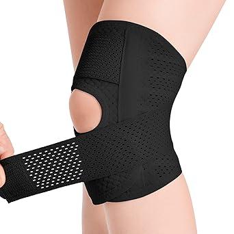 Galvaran Knee Brace with Side Stabilizers Relieve Meniscus Tear Knee Pain ACL MCL Arthritis, Joint Pain Relief, Breathable Adjustable Knee Support Suitable for Men and Women with Sports Injuries