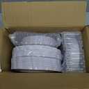 U-QE 100 Pieces White Disposable Plates - Premium Hard Plastic Plates for Wedding and Party Use Including 50 Dinner 10.25 '' & 50 Dessert 7.5 '' Plates