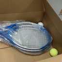 4 Pack Tennis Rackets for Adults Recreational 4 Players Pre Strung 27 Inch Tennis Racquets Lightweight Rackets Bulk with Balls Overgrips for Training, 27 inches , 100-135 sq. inches