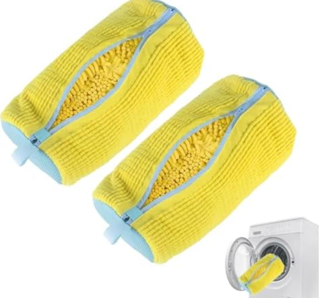 MURAEL Shoe Washing Machine Bag,Laundry Shoe Bag For Washer And Dryer,Shoe Washing Bag for Washing Machine, Shoe Cleaning Bag For All Shoe Types Reusable Shoe Washing Bag(Yellow 2pcs)