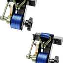 Ladder Rack Straps, W/J-Hook (2PCS), 1.4" Black Square Tube Mount, 1.5" Wide x 7.5' Long, Blue Ladder Rack Ratchet Straps, 500 lbs Load Heavy Duty, Truck/Lumber Rack Straps, Pipe/Roof Rack Strap