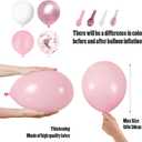 Pink White Balloons Garland Arch Kit 104 PCS Metallic Pink Gold Confetti Latex Balloons for Baby Girl Shower Birthday Wedding Anniversary Bachelorette Party Decorations
