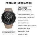 L LAVAREDO Mens Digital Watch Sports Military Watches Waterproof Outdoor Chronograph Wrist Watches for Men with LED Back Ligh/Alarm/Date