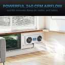 240 CFM Crawlspace Vent Fan, Crawl Space Fan Vent(Air Out), Small