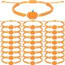 Landical 24 Pack Thanksgiving Friendsgiving Fall Pumpkins Bracelets Gifts Bulk Fall Party Favors Pumpkins Charms Gift for Women Ideas Party Favors Supplies