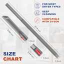 Sealegend Crevice Tool Dryer Vent Lint Vacuum Attachments Compatible with Dyson V15 V12 V11 V10 V8 V7 Vacuum Cleaner Dryer vent Cleaner Kit, Flexible Dryer Lint Removal Tool (Deep Gray)