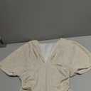 MakeMeChic Women's Crop Tops Deep V Neck Fitted Going Out Tops Y2k Short Sleeve T Shirt