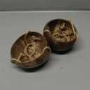 Coconut Shell Hanging Planter Basket Natural Indoor Outdoor Hanging Flower Pot for Balcony Wall Decor 10.24X4.72X2.95 Inches Set of 2