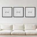 Large Framed Neutral Abstract Wall Art for Living Room, 3 Piece Modern Minimalist Canvas Prints Artwork for Walls, Contemporary Earth Tone Pictures for Bedroom Dining Room Wall Decor, 24x24" (3 Pieces), Earth Tones