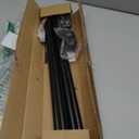 Thestoa Curtain Rods for Windows 48 to 8492 inch, 5/8" Matte Black Curtain Rod, Stainless Steel Small Curtain Rods for Bedroom, Living Room,Kitchen,Farmhouse, Outdoor Curtain rod Black