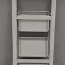 WOA WOA 3 Step Ladder, Folding Step Stool with Wide Pedals, Compact Stepping Stool for Kitchen, Sturdy Steel Ladders with Anti-Slip Feet, Supports up to 330 lbs - White