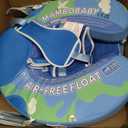 Mambobaby Float Upgrade Add Tail Baby Float with Canopy for Infant Waist Swimming Ring Swim Trainer Non-Inflatable Floats Toys with Adjustable Safety Strap (Blue - Earth)