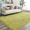 YQQRIGRO Area Rugs for Living Room Bedroom, 8x10 Feet Green Soft Fluffy Shaggy Rug, Large Indoor Floor Carpet for Kids Girls and Boys, Nursery Rooms Home Dorm Decor Aesthetic