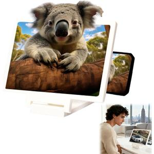 12" Big HD Screen Phone Magnifier, Pull-Out Phones Screens Amplifier, Lightweight and Foldable Phone Screen Magnifier with All Phones for Movies, Videos and Gaming (White)