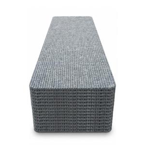 8x30 Light Grey Carpet Stair Treads Pack of 15 with Stickers for Easy Peeling - Self-Adhesive Peel and Stick Carpet for Stairs - Works with Most Subfloor Types - Light Gray Stair Treads