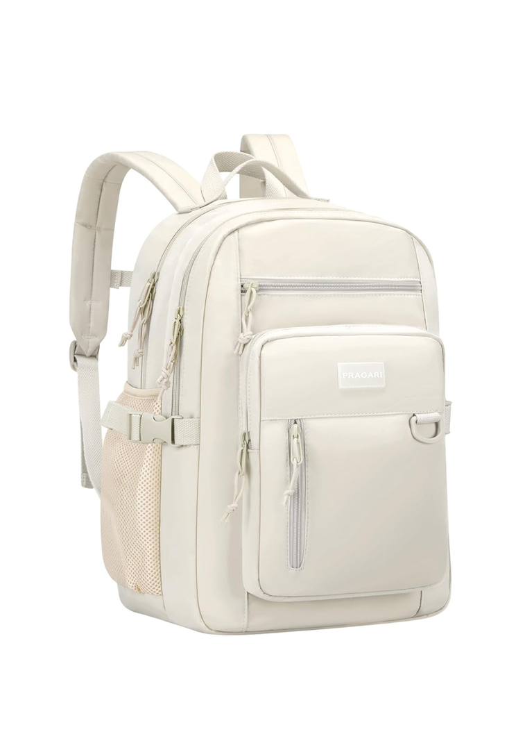 WINDARS Backpack for School Cute Aesthetic Beige Backpack Girls Student Bookbag Women Travel Lightweight Book Bag