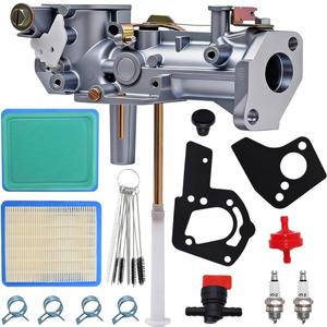 495459 495460 Carburetor with 491588 Air filter Replacement for 5HP Engine Lawn Mower or Tiller 499952 499953 498298 for 112202 112232 112292 134202 Carburetor