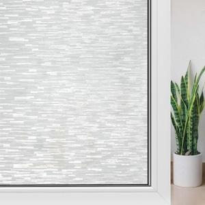 Haton Window Privacy Film, Frosted Glass Static Cling Sun Heat Blocking Window Clings, Frosting Opaque Coverings Stickers Tint for Home Office Door, Non Adhesive, White 17.5" x 78.7"