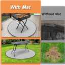 36" Fire Pit Mat for Solo Stove Bonfire, Round 4-Layer Fireproof Mat, Under Grill Mats for Outdoor Grill, Waterproof BBQ Mat for Deck Patio Grass Protector, Heat Resistant Reusable Camping Stove Mats