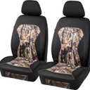 Mossy Oak Low Back Camo Seat Covers, Airbag Compatible, Universal Fit, Fits Most Bucket Seats - Made with Premium Waterproof Neoprene Fabric - Official Licensed Product