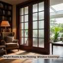 Window Privacy Film, Stained Glass Window Film UV Sun Blocking, Non Adhesive Frosted Static Cling Decorative, Removable and Reusable Window Tint for Home (23.6" x 78.7")