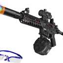 Gel Splatter Ball Blaster - 32 Inch Big Size - LED Tracer - High Speed Semi and Fully Automatic Mode - 7.4V Modular Rechargeable Battery - for Ages 15+