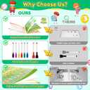 2 x Toddler Preschool Learning Activities Handwriting Practice Book, 40 Pages Kindergarten Educational Workbooks, Autism Learning Resources, Montessori ABC Tracing Busy Books Toys Gifts for Kids Ages 3-5