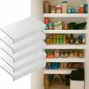 White 40x16in 5-Pack Faux Wood Shelf Covers for Wire Shelving Cut with Utility Knife, No Tools, Waterproof & Fireproof for Pantry, Closet, Laundry, Bathroom, Basement