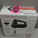 6-Speed Easy Storage Hand Mixer with 5 Attachments & Storage Case, Black (Basic)