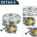 Power Steering Pump with Pulley for Audi A4 2.0L 2005-2009 for Audi A4 Quattro 2.0L 2005-2009 Power Assist Pump Replace No.8E0-145-153-J/8E0145153D