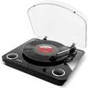 ION Audio Max LP Black |Three Speed Vinyl Conversion Turntable with Stereo Speakers, USB Output to Convert Vinyl Records to Digital Files and Standard RCA & Headphone Outputs