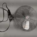 12V Fan RV|Truck Cooling Heavy Duty 8" Metal Car Fan Bus|Boat|Forklift|Car|Camper|Lawn|Mower|Tractor 2-Speed Silver