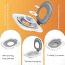 Cat Toilet Training Seat, Urinal Seat Potty for Pet, Reusable Cat Toilet Trainer, 37 x 40 cm Removable Pet Toilet Training System, Cat Toilet Litter Tray Toilet Trainer (Gray)