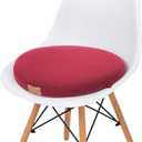 Shinnwa Round Chair Cushion, Molded Memory Foam Round Seat Cushion with Silicone Non-Slip Backing and Washable Cover, 16x16x2in, Red