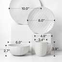 FOBENTA 24-Piece Ceramic Dinnerware Set with Mugs,Complete Plates and Bowls Set for 6,Stylish Dish Set with Coffee Cups for Hosting, Families, & Gift Giving