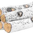 Skyflame 6 Piece Set of Gas Fireplace Logs, Large White Birch Ceramic Logs for All Types of Indoor/Outdoor Gas Inserts, Ventless, Fireplaces and Fire Pits