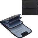 PATIKIL Lens Filter Case, 3-Pocket Camera Filter Case Portable Lens Filter Pouch Photography with Belt Loop Fit Camera Bag Strap Pocket Drone for 25mm-82mm, Black