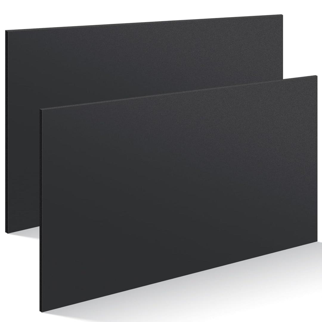 Sasylvia 2 Pcs HDPE Sheet 1/2" Thick, 12'' X 24'' Black HDPE Plastic Sheet Flexible High Density Polyethylene Board Solid Plastic Block for DIY Projects for Machining Home Sasylvia 2 Pcs HDPE Sheet 1/2" Thick, 12'' X 24'' Black HDPE Plastic Sheet Flexible High Density Polyethylene Board Solid Plastic Block for DIY Projects for Machining Home