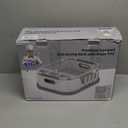 MR.SIGA Dish Drying Rack for Kitchen Counter, Compact Dish Drainer with Drainboard, Utensil Holder and Cup Rack, Plastic Kitchen Drying Rack for Dishes, Cups, Knives, Spoons and Forks, White (15 x 11.8 x 5.3 Inch)