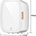 11 Liter Skincare Fridge, Makeup Refrigerator with Dimmable LED Mirror Door, Personal Beauty Fridge with Cooler & Warmer for for All Cosmetics and Skincare Needs (11Liter)