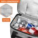 OPUX Soft Cooler Bag, Insulated Collapsible Lunch Cooler Bag for Men Work Camping Beach Travel, Portable Soft Sided Leakproof Waterproof Large Lunch Bag Box with Shoulder Strap 18 Cans, Heather Gray