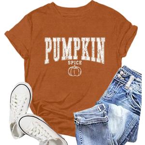 Thanksgiving Day Shirt for Women Gobble Turkey Tshirt Thanksgiving Tee Tops (Large, Brown1-pumpkin)
