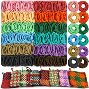 UCDRMA Loom Loops Refill for Potholder Weaving Loom Kit, 576PCS in 12 Morandi Colors Weaving Loom Refill Loops for 7in Loom to Make 16 Potholders, Stretchy Pot Holder Loop Nylon Craft Bands Set